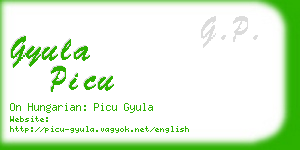 gyula picu business card